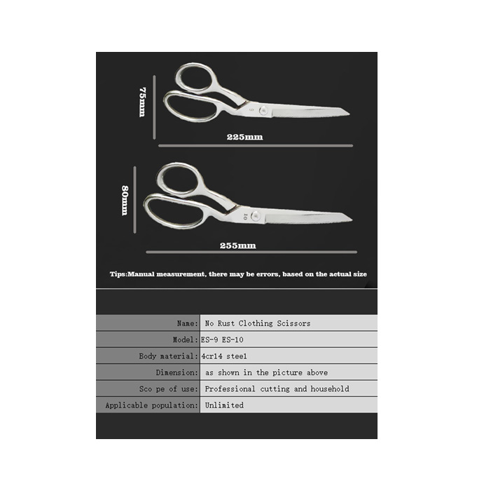 ES-9,ES-10 Stainless steel scissors